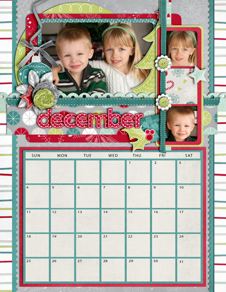December Calendar Page