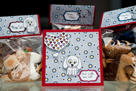 Doggie Treat Bags and Card