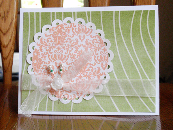 Doilie and Ribbon Card {hybrid}
