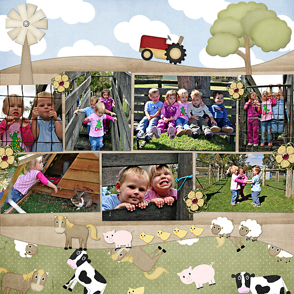 Down at the Farm - Right page