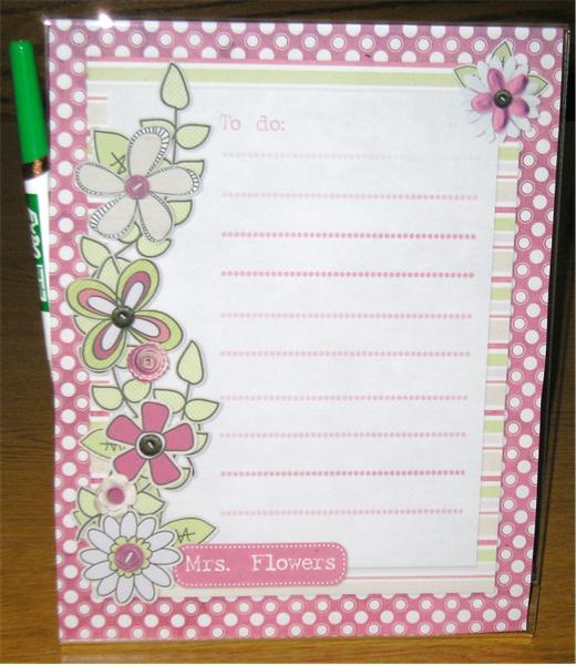 Dry erase flowers