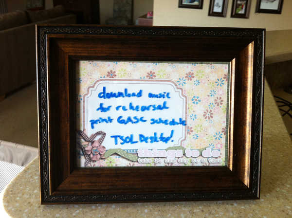 Dry Erase Memo Board