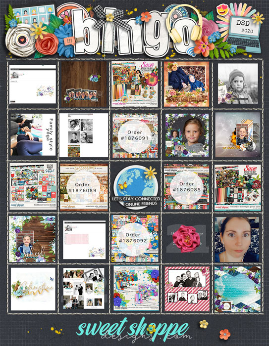 DSD Bingo card