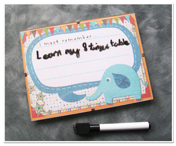 Elephant dry wipe board