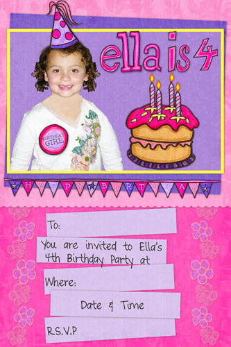 Ella's Party Invitation