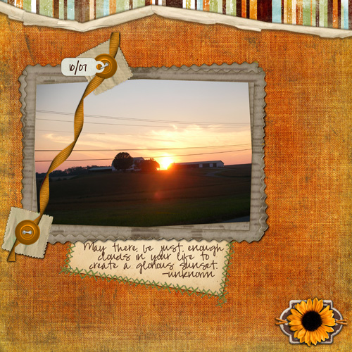 Farm sunset