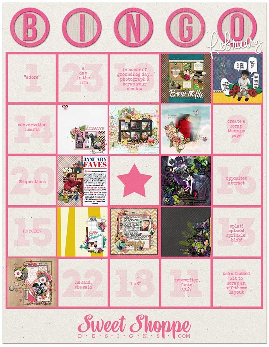 Feb 2015 bingo card