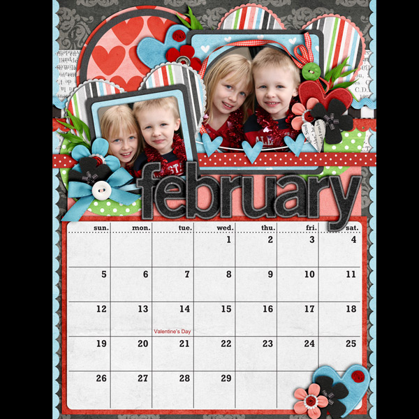 February Calendar Page