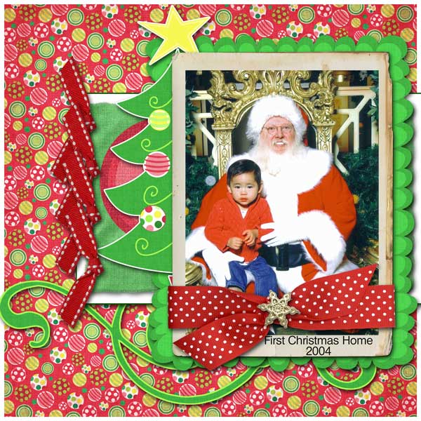 First Christmas Home 2 Page Spread