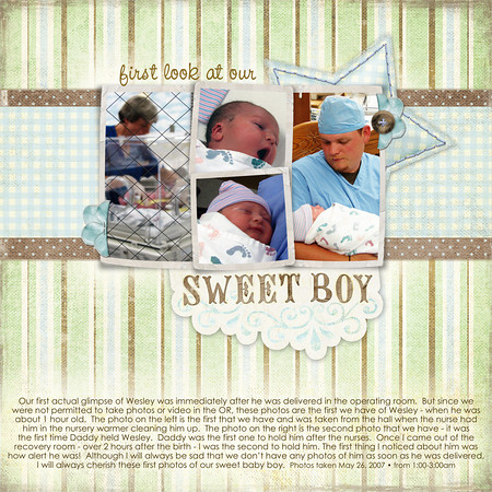 first glimpse at our SWEET BOY