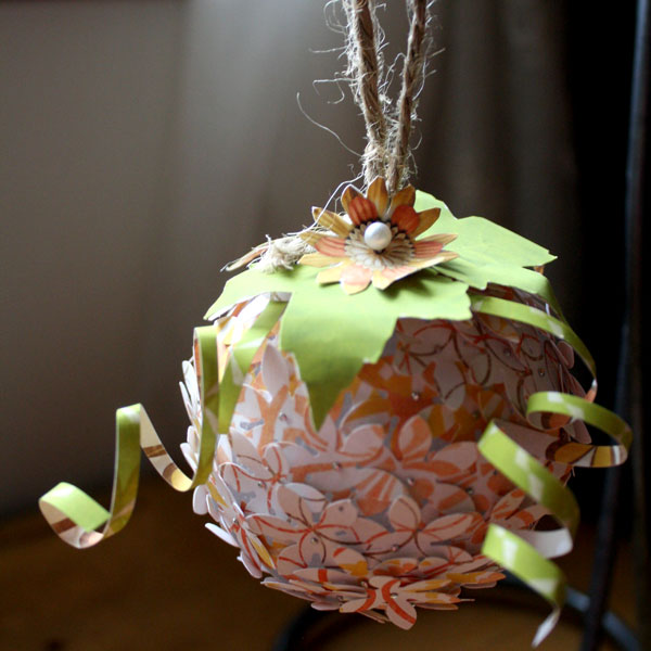 Flower ball ornament