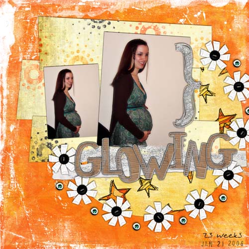 {glowing}