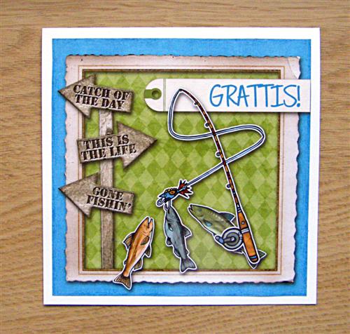 'Gone Fishing' Birthday card