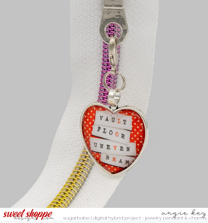 Gymnastics Love Zipper Pull