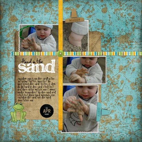 hand in the sand