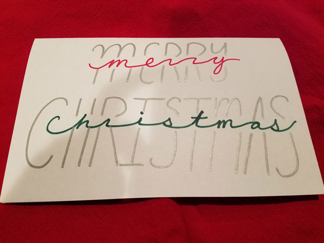 Hand lettering sample