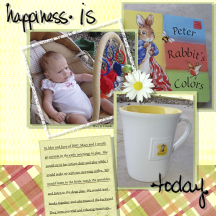 Happiness is today