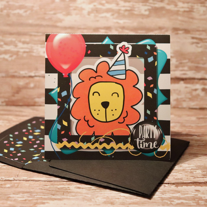 Happy Birthday card with matching envie