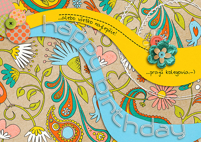 Happy Birthday postcard