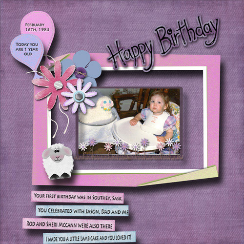 Heather's 1st birthday