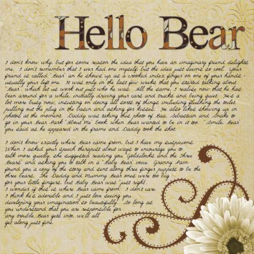 Hello Bear (right side)