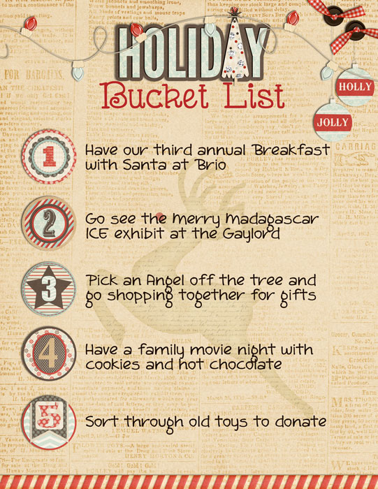 Holiday Bucket List