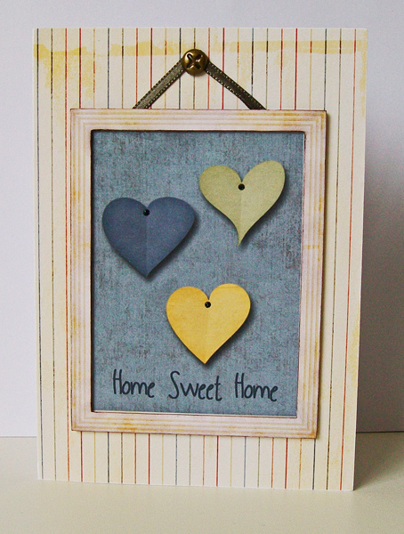 Home Sweet Home hearts card