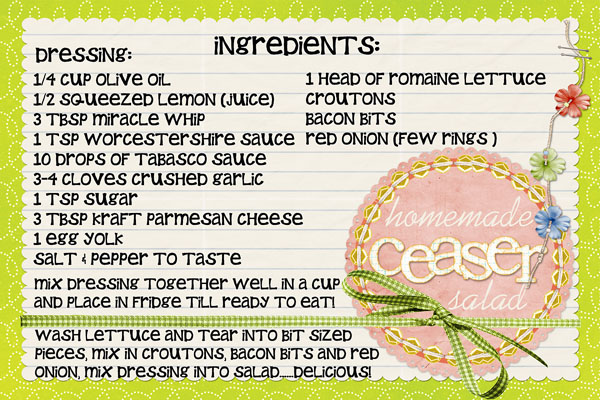 Homemade Ceaser salad