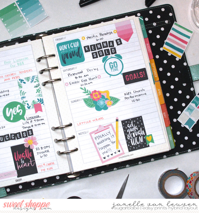 Hustle & Heart Planner Spread