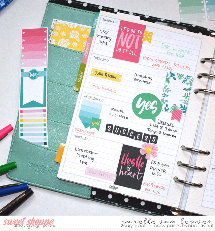 Hustle & Heart Planner Spread