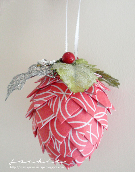 Hybrid Paper Pinecone Ornament