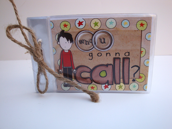 Hybrid phone book (mini photo badge album)