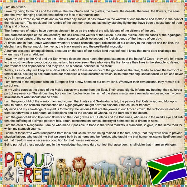 I am an African - Proud & Free
