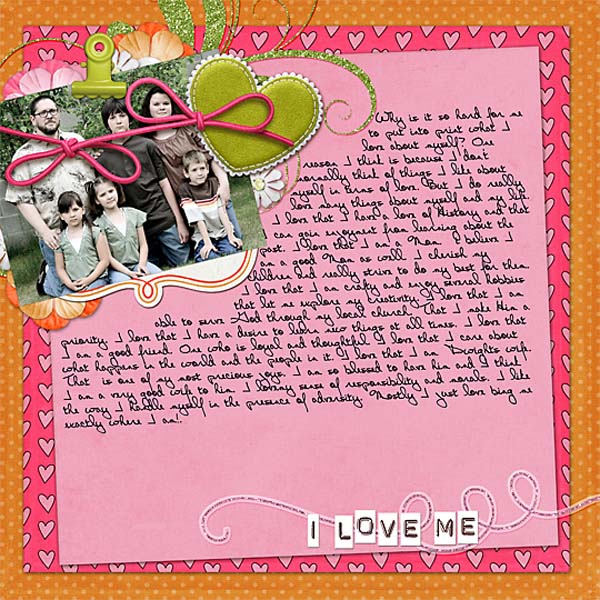 I love me - Feb 13th journaling challenge