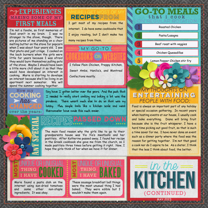 In the Kitchen continued