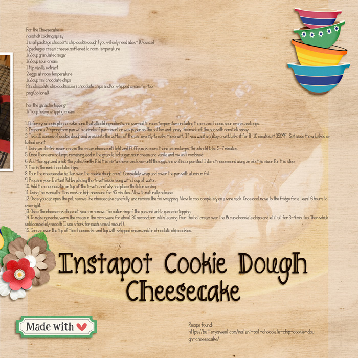 Instapot Cookie Dough Cheesecake
