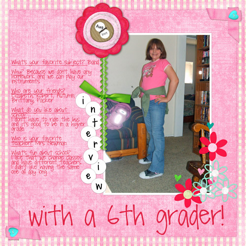 Interview with a 6th grader