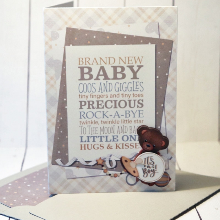 It's A Boy card with matching envelope