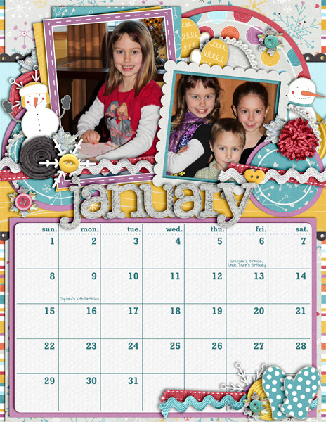 January 2012 Calendar