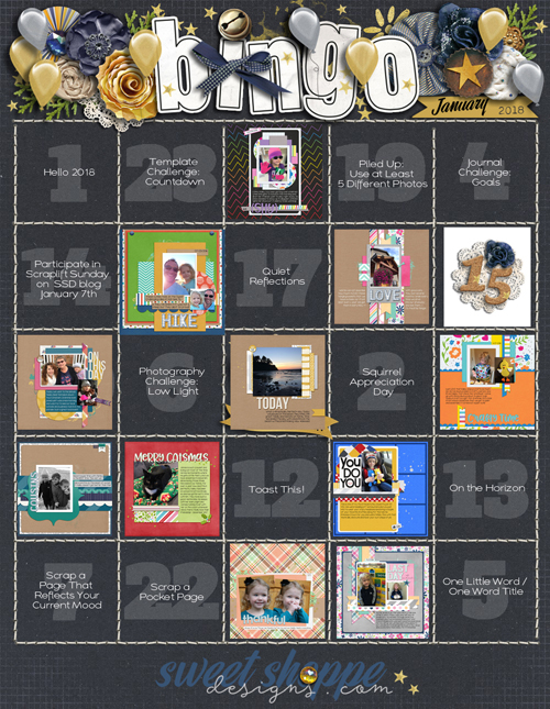 January 2018 Bingo Card