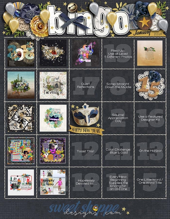 January Bingo Card