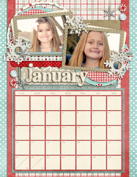 January Calendar Page