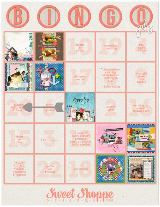 July 2015 Bingo card