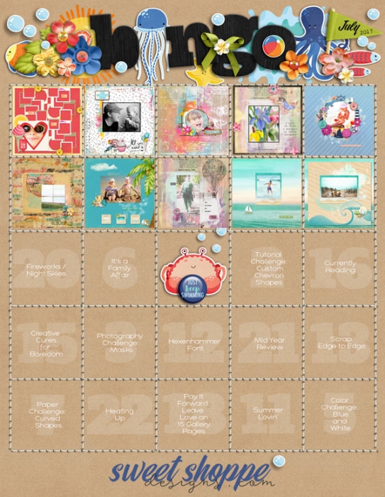 July Bingo Card