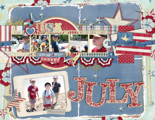 July Calendar Topper