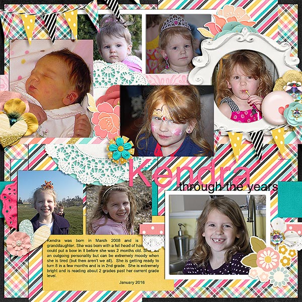Kendra through the years