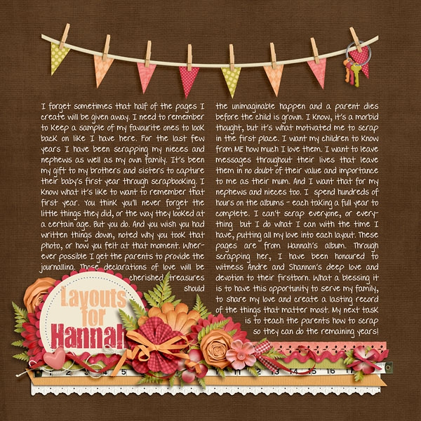 Layouts for Hannah - page 1