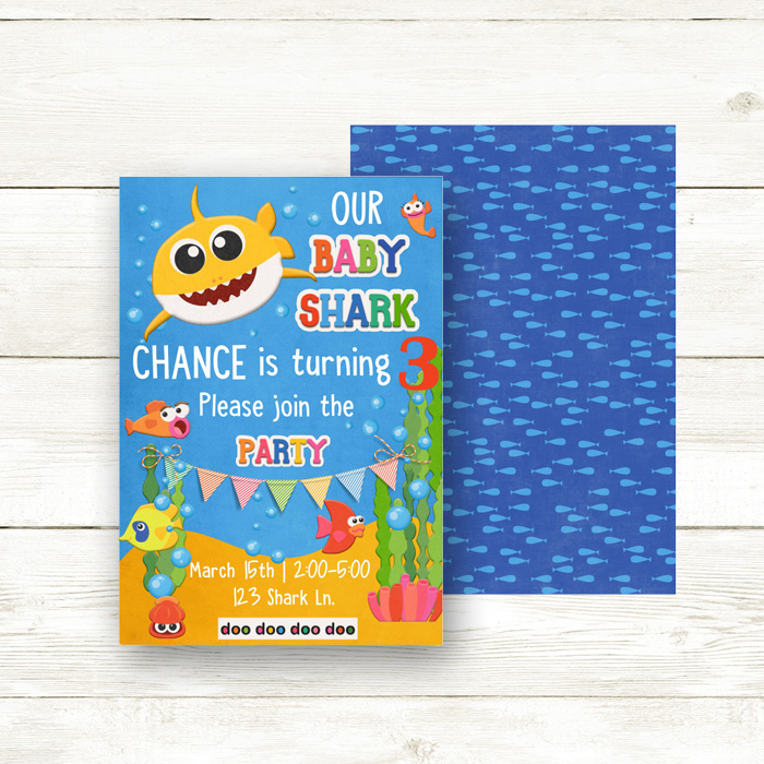 Little Shark Party Invite