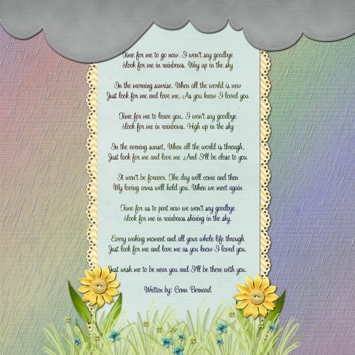 Look for me in rainbows