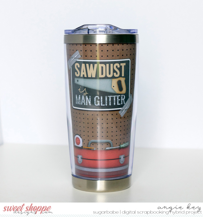 Man Glitter Father's Day Custom Tumbler